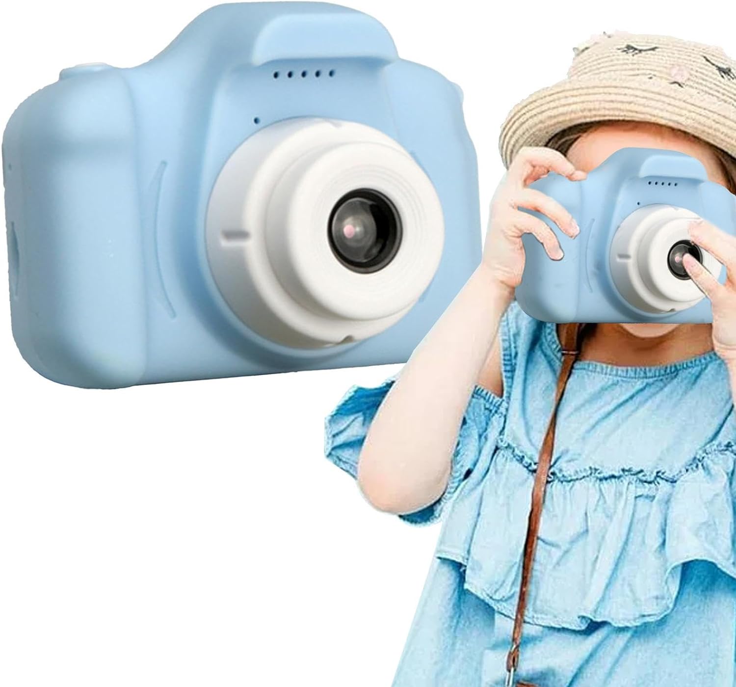 Mini cámara 1280 × 720  con Pantalla 2 Pulgadas Celeste