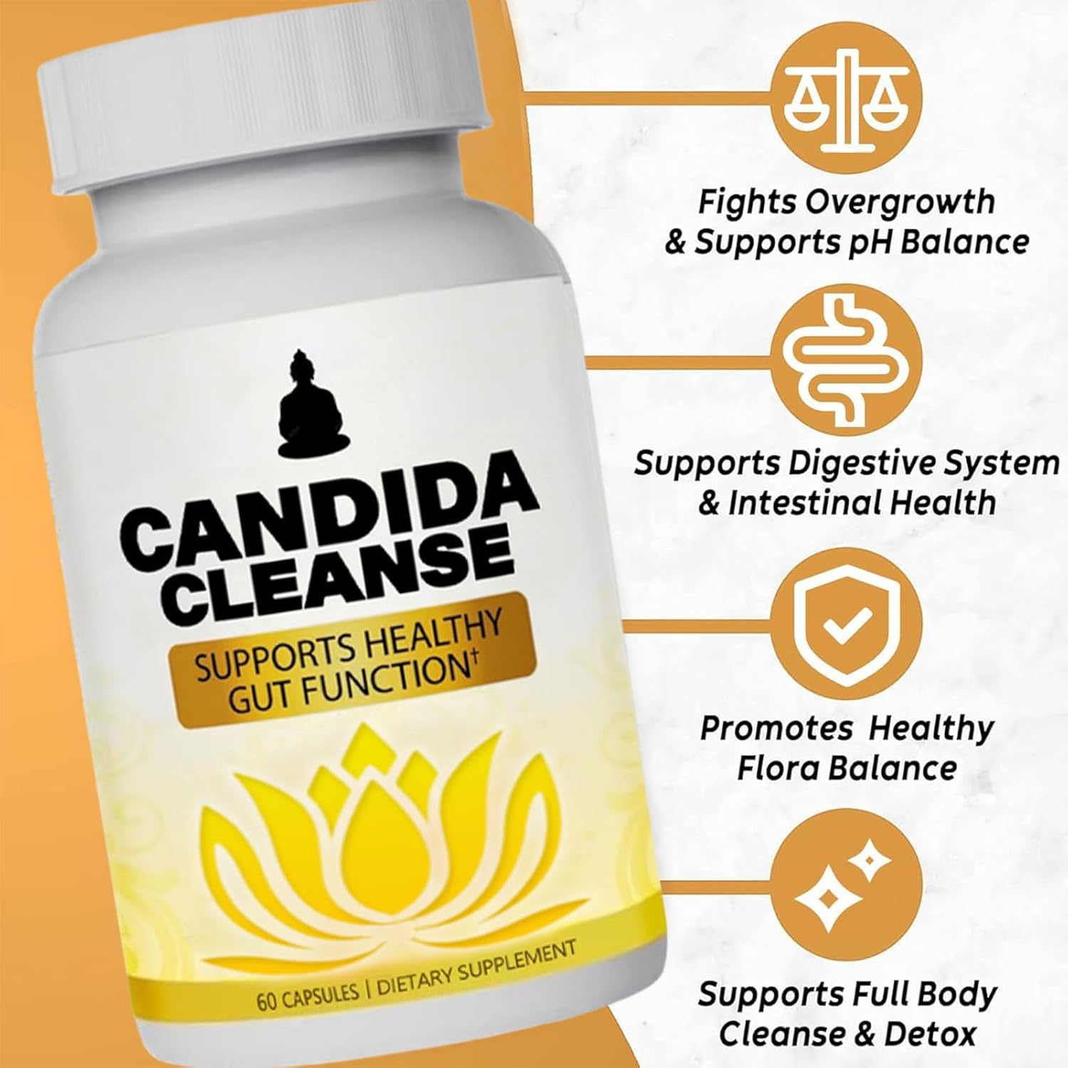 Suplemento CANDIDA - Apoyo Intestinal y Colon 60 Cápsulas