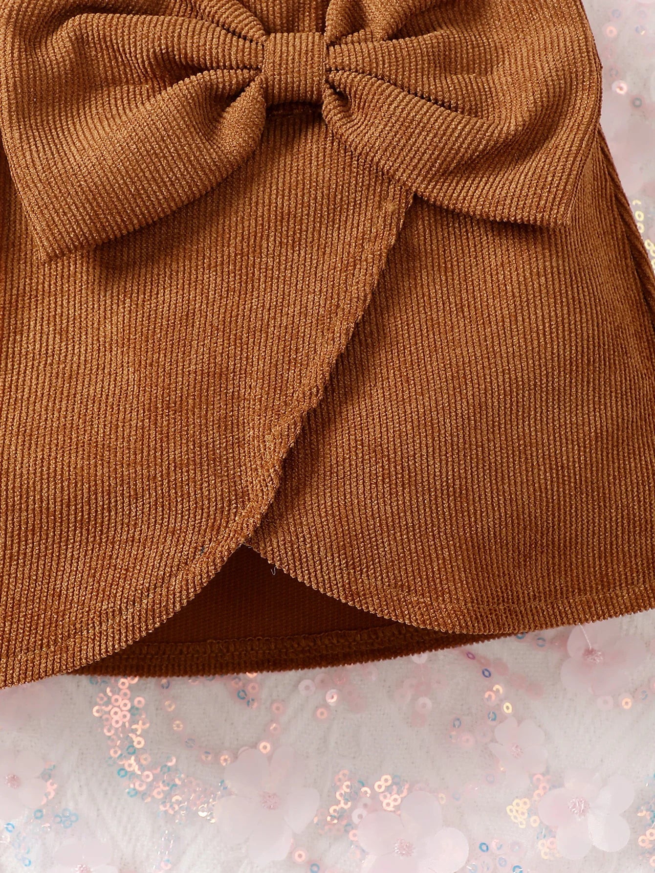 0-2 Year Old Newborn Baby Summer Sleeveless Round Neck Solid Cotton Daily Party Casual Large Bow Children's Clothing