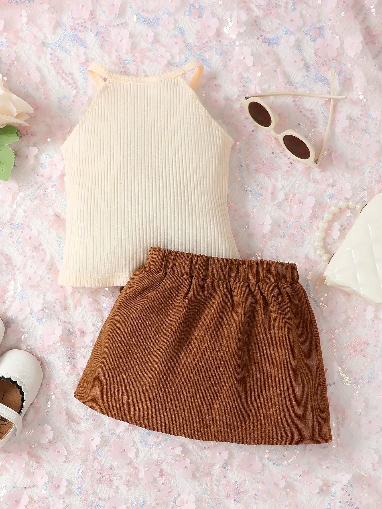 0-2 Year Old Newborn Baby Summer Sleeveless Round Neck Solid Cotton Daily Party Casual Large Bow Children's Clothing