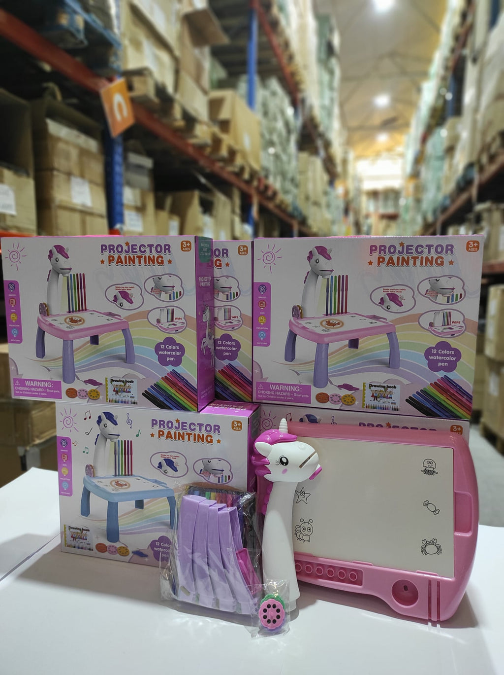 Escritorio de Aprendizaje para Niños Unicornio Rosa - Con Proyector