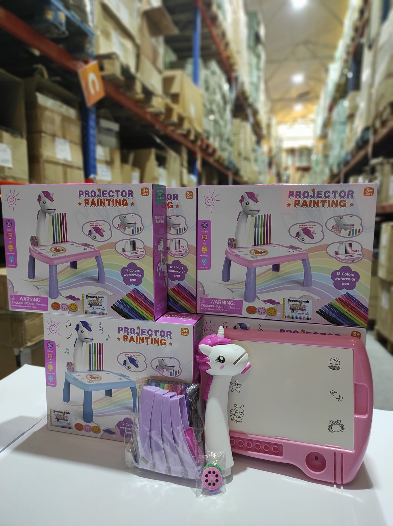 Escritorio de Aprendizaje para Niños Unicornio Rosa - Con Proyector