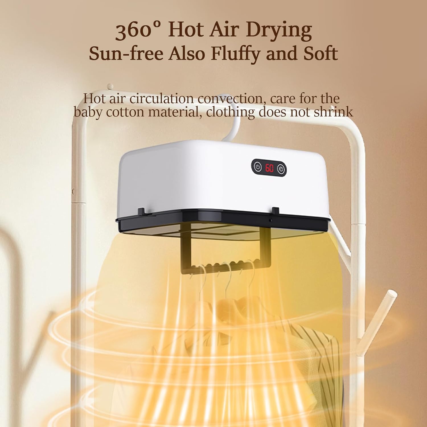 Secadora Eléctrica Portátil con Temporizador 600W - 10kg